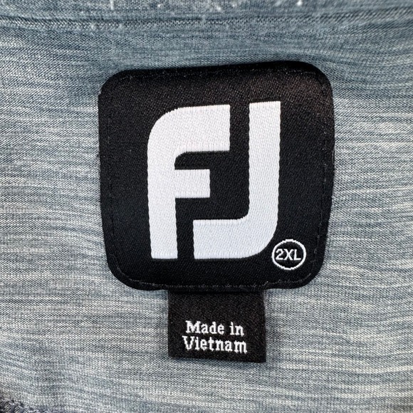 Footjoy 1/4 Zip Golf Performance Pullover Mens 2XL Gray Athletic Fit Polyester - Picture 4 of 12